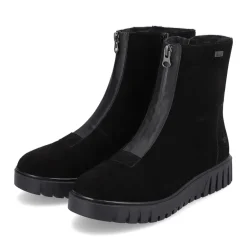 Fashion Rieker Krotkie Botki Damskie , Nocne, Czarne