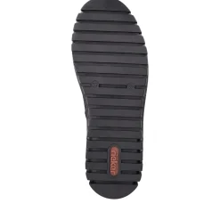 Fashion Rieker Krotkie Botki Damskie , Nocne, Czarne