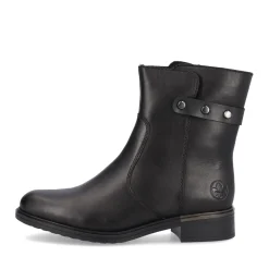 New Rieker Krotkie Botki Damskie , Nocne, Czarne