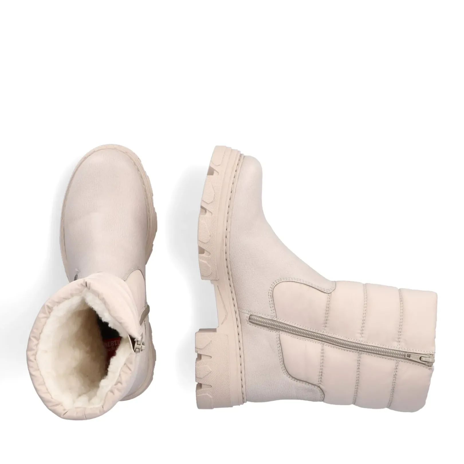 Best Rieker Krotkie Botki Damskie W Kolorze Waniliowego Bezu