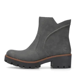 Fashion Rieker Krotkie Botki Damskie W Kolorze Brazowo-Szarym