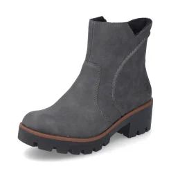 Fashion Rieker Krotkie Botki Damskie W Kolorze Brazowo-Szarym