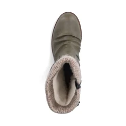 Hot Rieker Krotkie Botki Damskie W Kolorze Khaki W Kolorze Zielonym