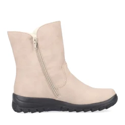 Discount Rieker Krotkie Botki Damskie W Kolorze Jasnego Bezu