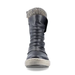 Hot Rieker Krotkie Botki Damskie W Kolorze Krolewskiego Blekitu