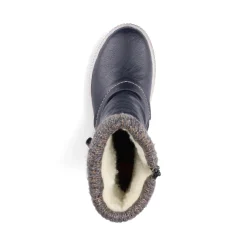 Hot Rieker Krotkie Botki Damskie W Kolorze Krolewskiego Blekitu