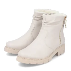 Sale Rieker Krotkie Botki Damskie W Kolorze Jasnego Bezu