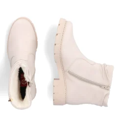 Sale Rieker Krotkie Botki Damskie W Kolorze Jasnego Bezu