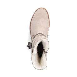 Clearance Rieker Krotkie Botki Damskie W Kolorze Jasnego Bezu