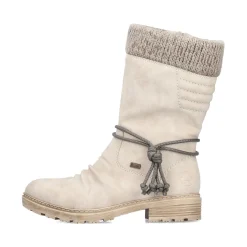 New Rieker Krotkie Botki Damskie W Kolorze Piaskowego Bezu