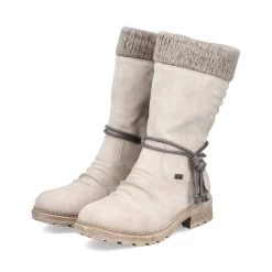 New Rieker Krotkie Botki Damskie W Kolorze Piaskowego Bezu