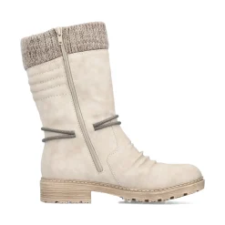 New Rieker Krotkie Botki Damskie W Kolorze Piaskowego Bezu