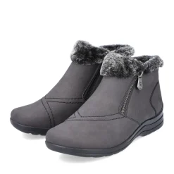 Discount Rieker Krotkie Botki Damskie W Kolorze Antracytowym