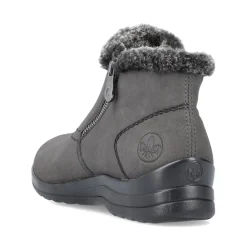 Discount Rieker Krotkie Botki Damskie W Kolorze Antracytowym
