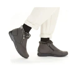 Discount Rieker Krotkie Botki Damskie W Kolorze Antracytowym