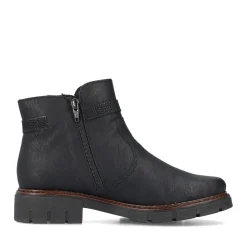 Clearance Rieker Krotkie Botki Damskie , Nocne, Czarne