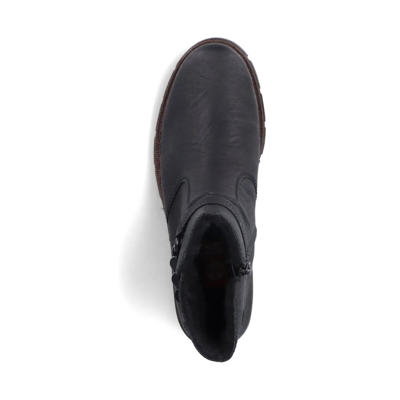 Clearance Rieker Krotkie Botki Damskie , Nocne, Czarne