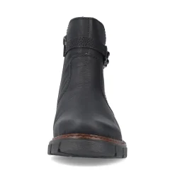 Clearance Rieker Krotkie Botki Damskie , Nocne, Czarne