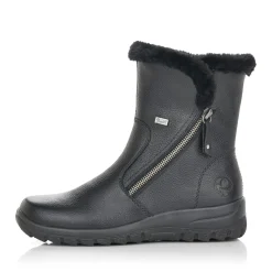 Discount Rieker Krotkie Botki Damskie , Nocne, Czarne