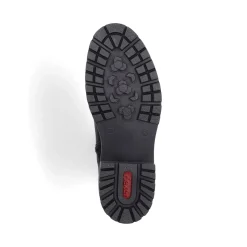 Discount Rieker Krotkie Botki Damskie W Kolorze Kruczoczarnym
