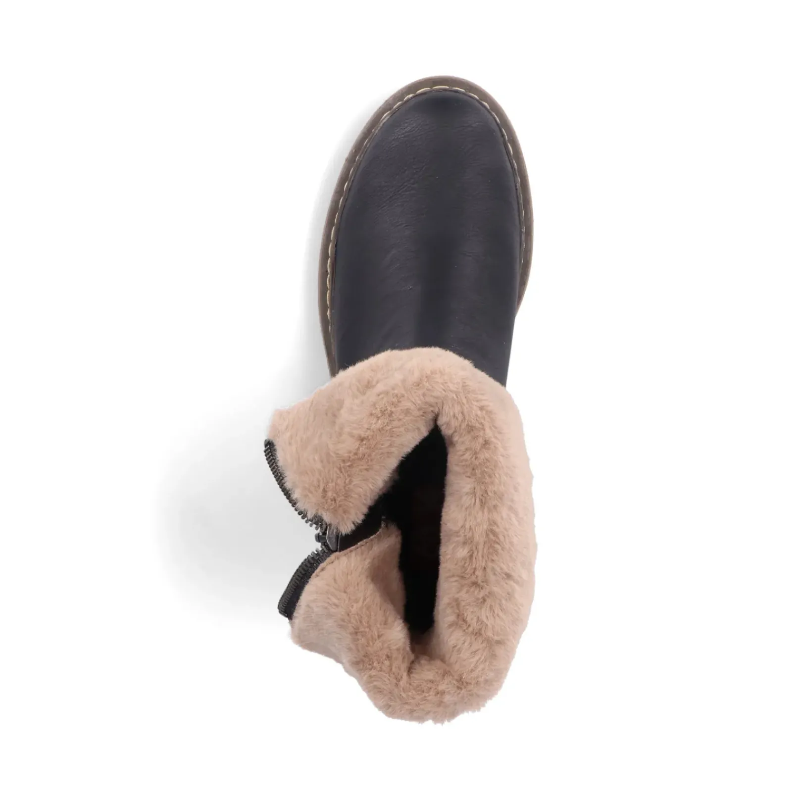 Fashion Rieker Krotkie Buty Damskie , Asfaltowe, Czarne