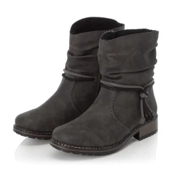 New Rieker Krotkie Buty Damskie W Kolorze Asfaltowo-Szarym