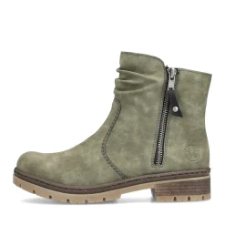 Outlet Rieker Krotkie Buty Damskie W Kolorze Zielonym