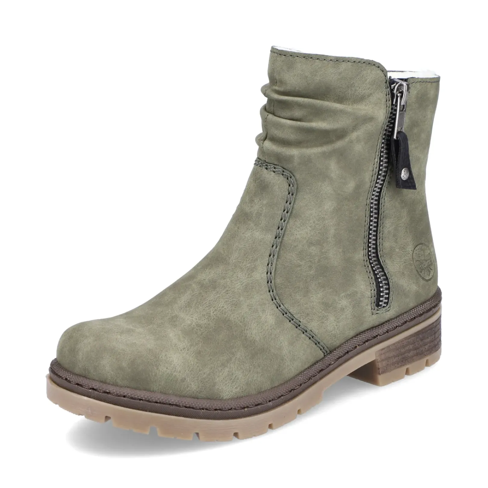 Outlet Rieker Krotkie Buty Damskie W Kolorze Zielonym