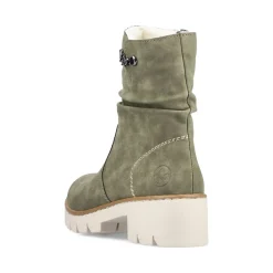 Hot Rieker Krotkie Buty Damskie W Kolorze Zielonym