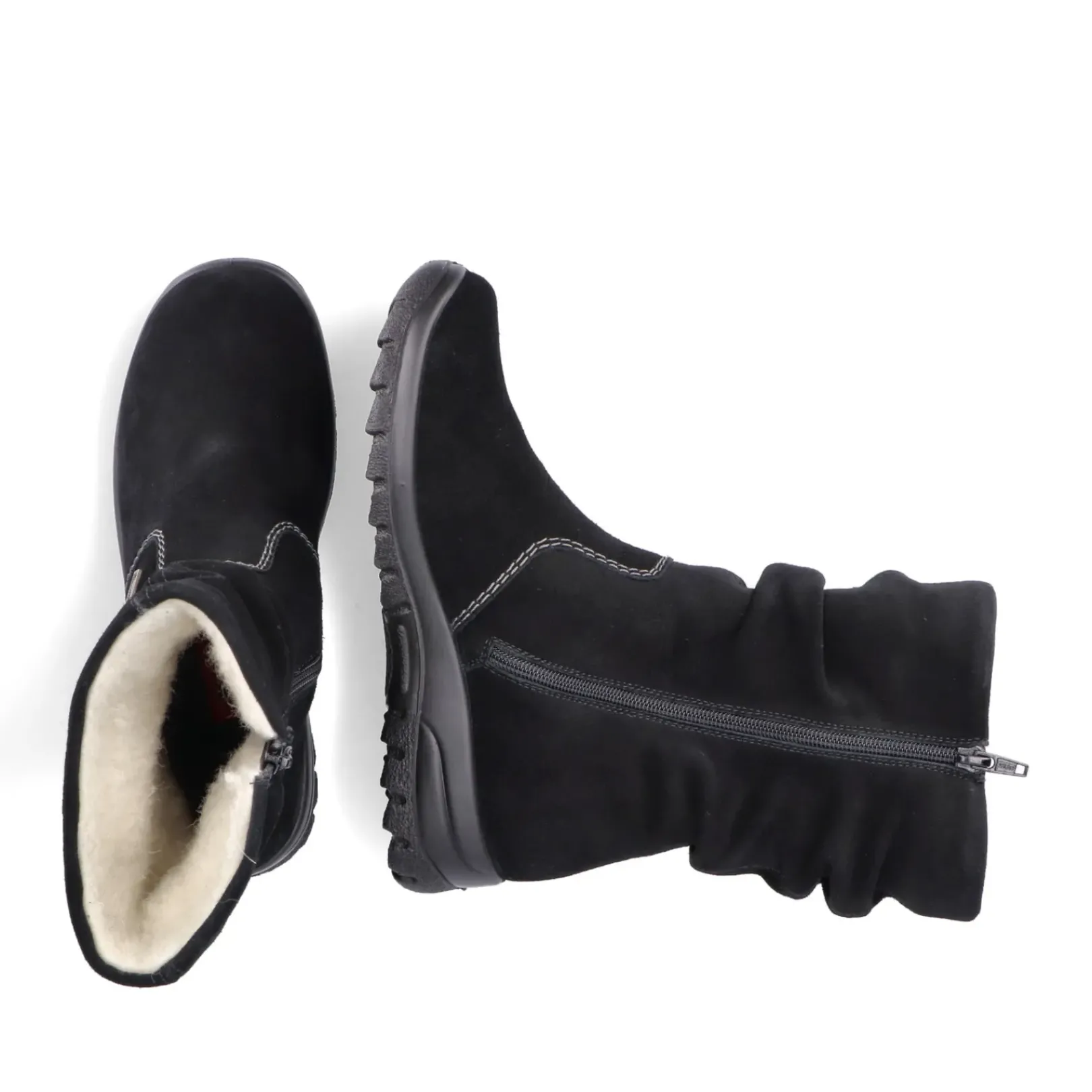 Fashion Rieker Krotkie Buty Damskie W Kolorze Ciemnej Czerni