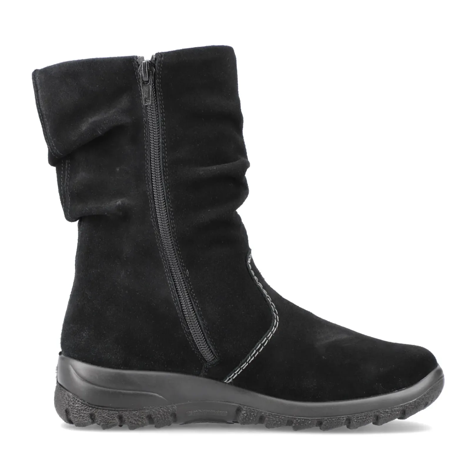 Fashion Rieker Krotkie Buty Damskie W Kolorze Ciemnej Czerni