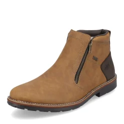 Fashion Rieker Krotkie Buty Meskie W Kolorze Nugatowo-Brazowym