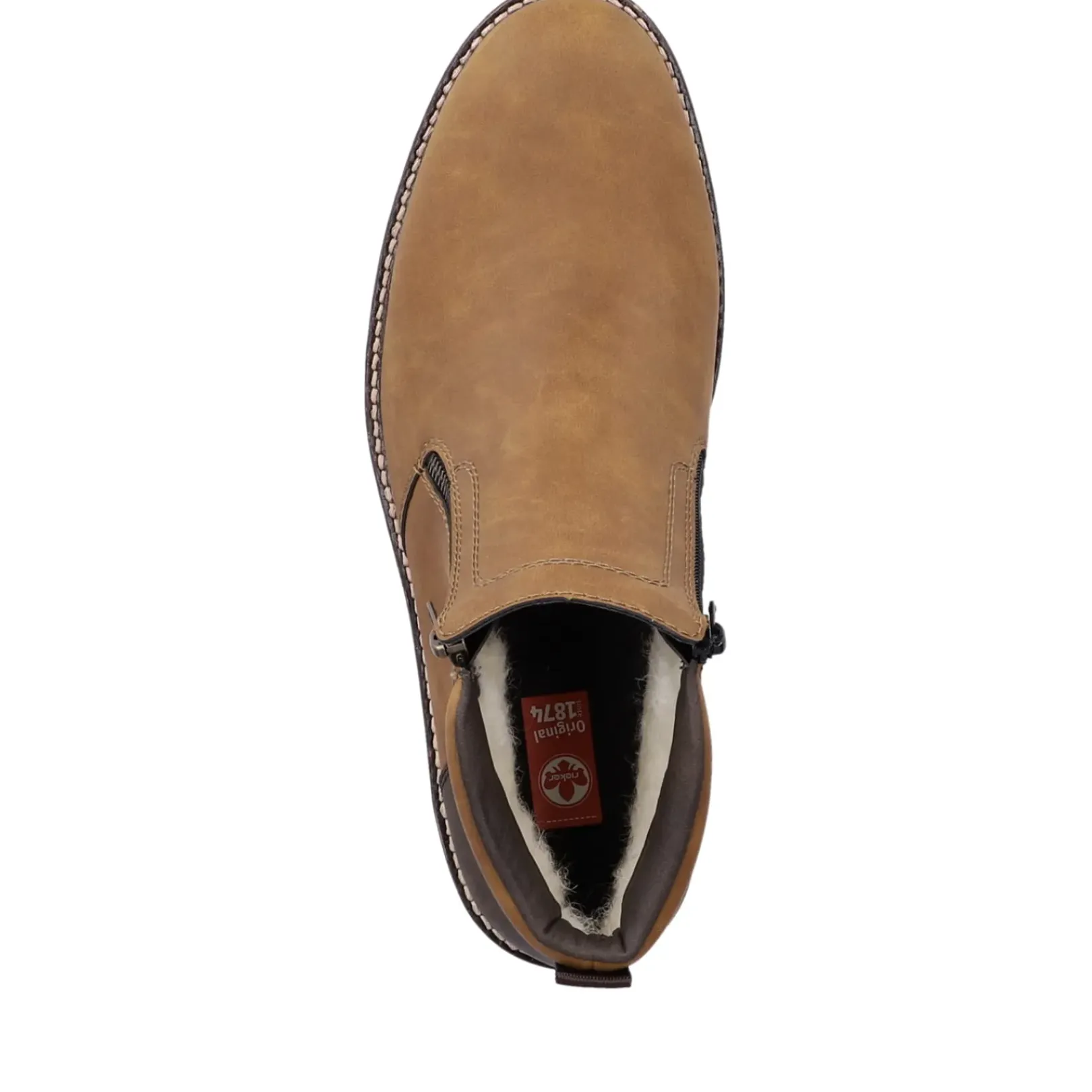 Fashion Rieker Krotkie Buty Meskie W Kolorze Nugatowo-Brazowym