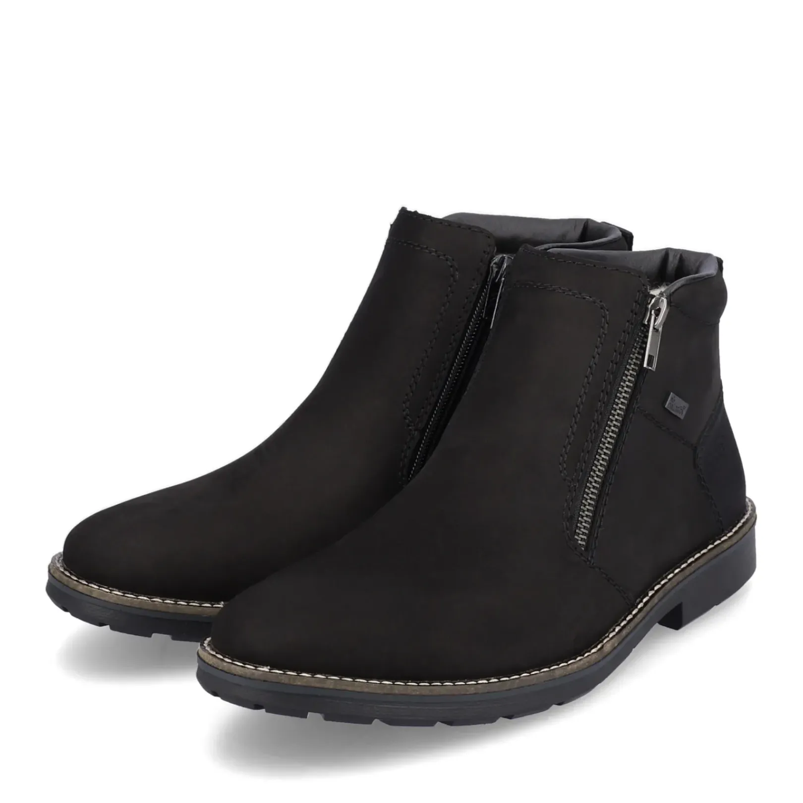 Clearance Rieker Krotkie Buty Meskie W Kolorze Ciemnej Czerni