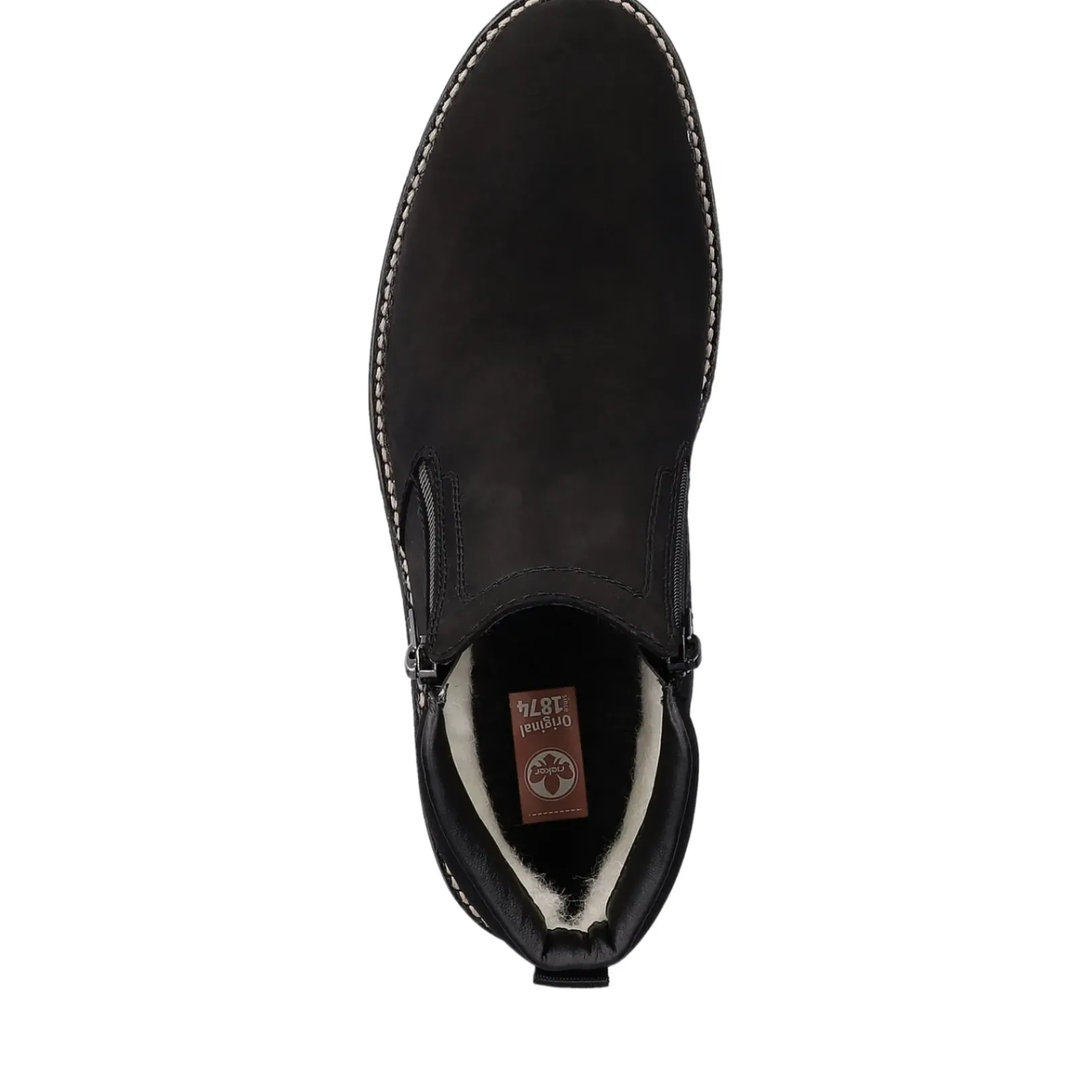 Clearance Rieker Krotkie Buty Meskie W Kolorze Ciemnej Czerni