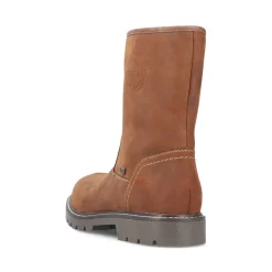 Discount Rieker Krotkie Buty Meskie Miedziano-Brazowe