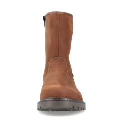 Discount Rieker Krotkie Buty Meskie Miedziano-Brazowe