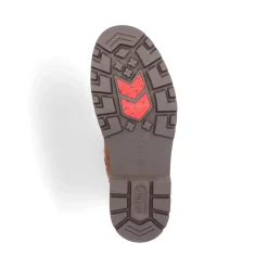 Discount Rieker Krotkie Buty Meskie Miedziano-Brazowe