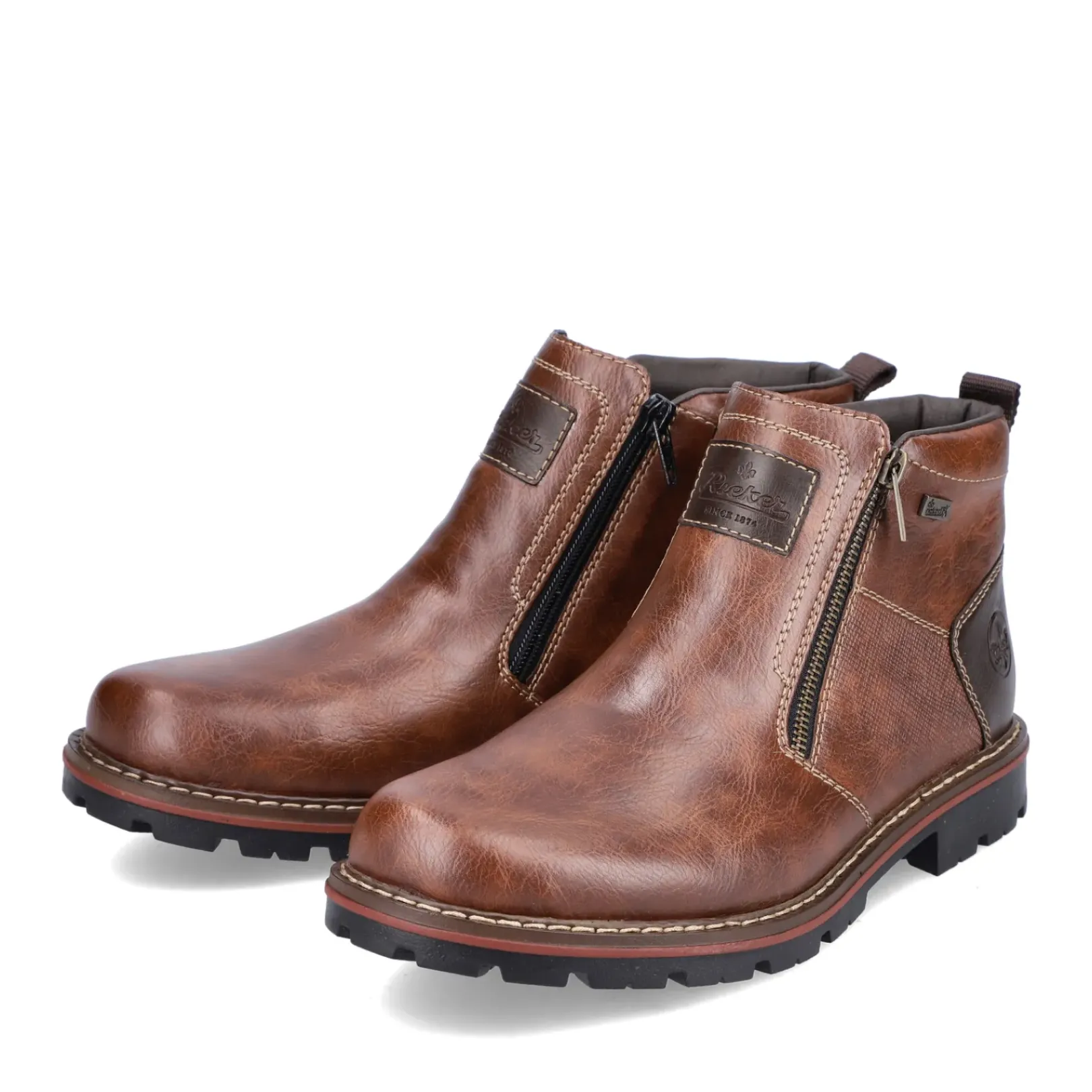 Clearance Rieker Krotkie Buty Meskie W Kolorze Kawowego Brazu