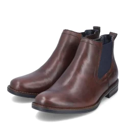Outlet Rieker Meskie Buty Chelsea W Kolorze Kasztanowo-Brazowym