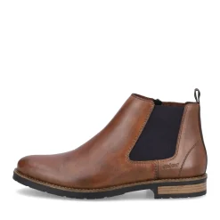 Best Rieker Meskie Buty Chelsea W Kolorze Orzechowo-Brazowo-Czarnym