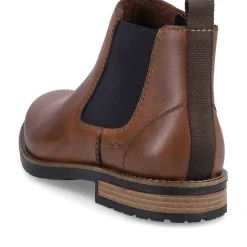 Best Rieker Meskie Buty Chelsea W Kolorze Orzechowo-Brazowo-Czarnym