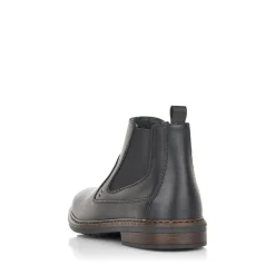 New Rieker Meskie Buty Chelsea W Kolorze Kruczoczarnym