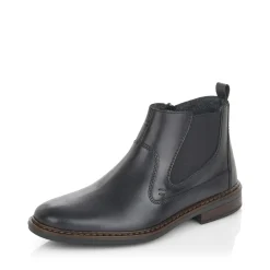 New Rieker Meskie Buty Chelsea W Kolorze Kruczoczarnym