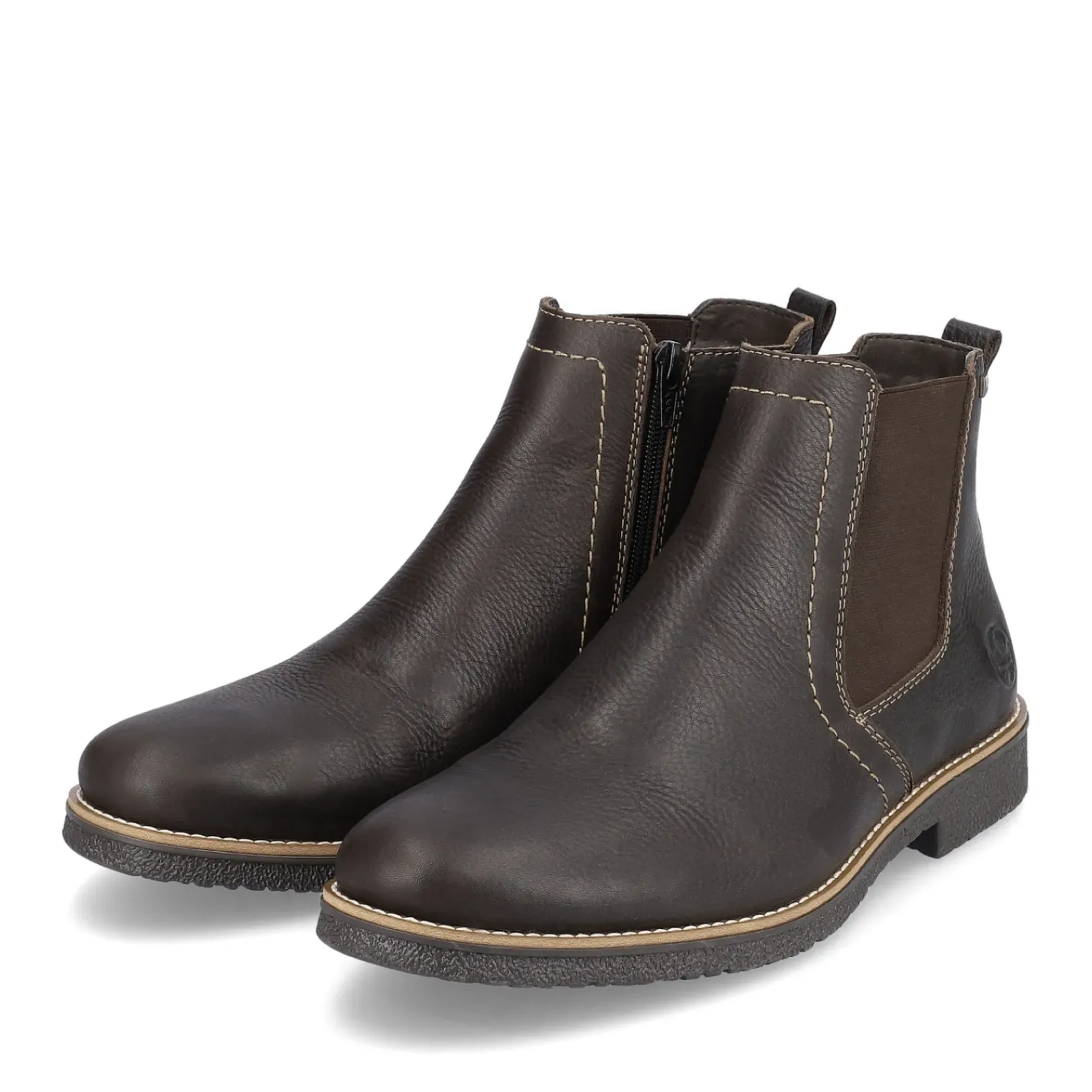 Sale Rieker Meskie Buty Chelsea W Kolorze Czarno-Brazowym