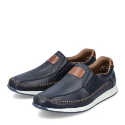 New Rieker Meskie Klapki W Kolorze Oceanicznego Blekitu
