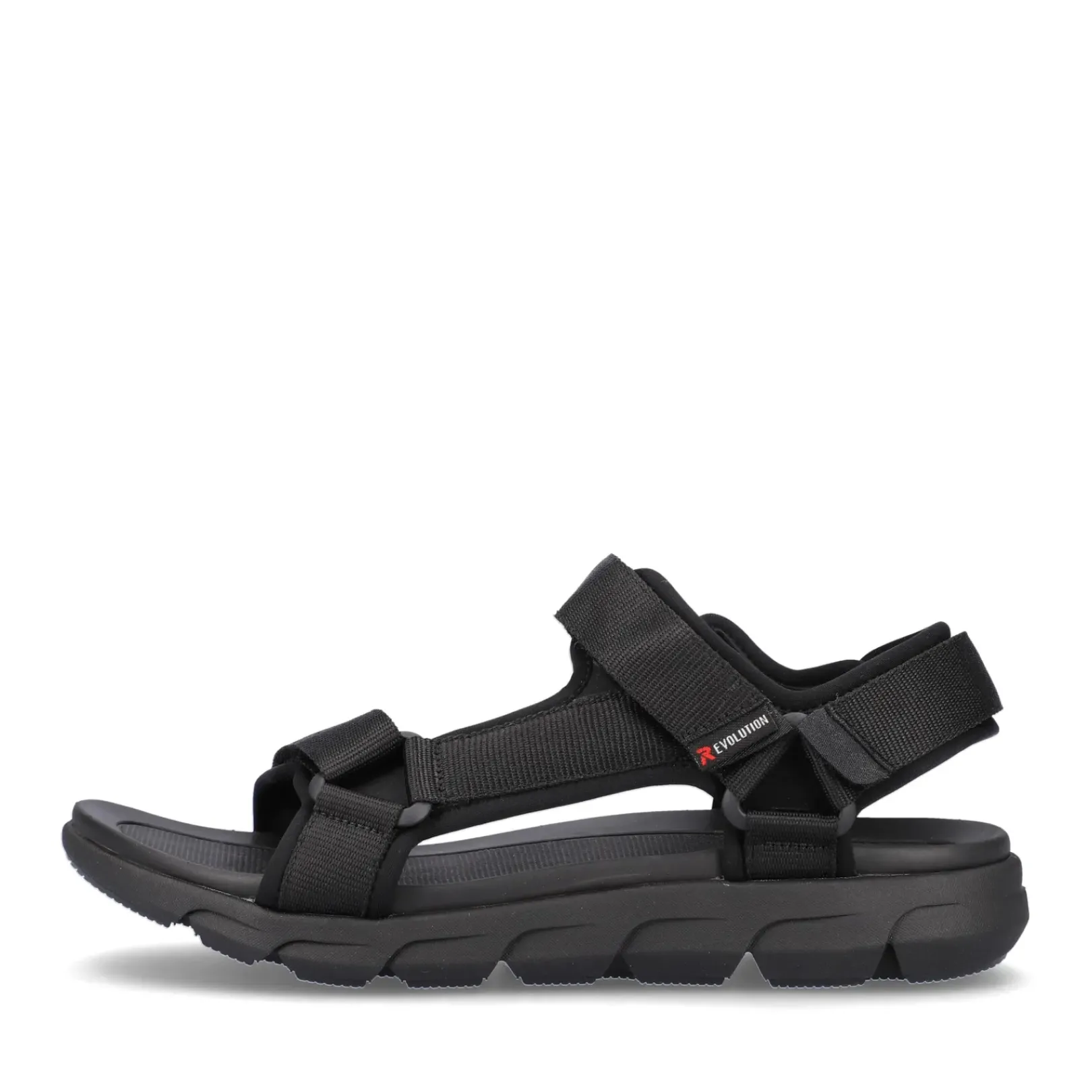 Fashion Rieker Meskie Sandaly Trekkingowe Deep Black