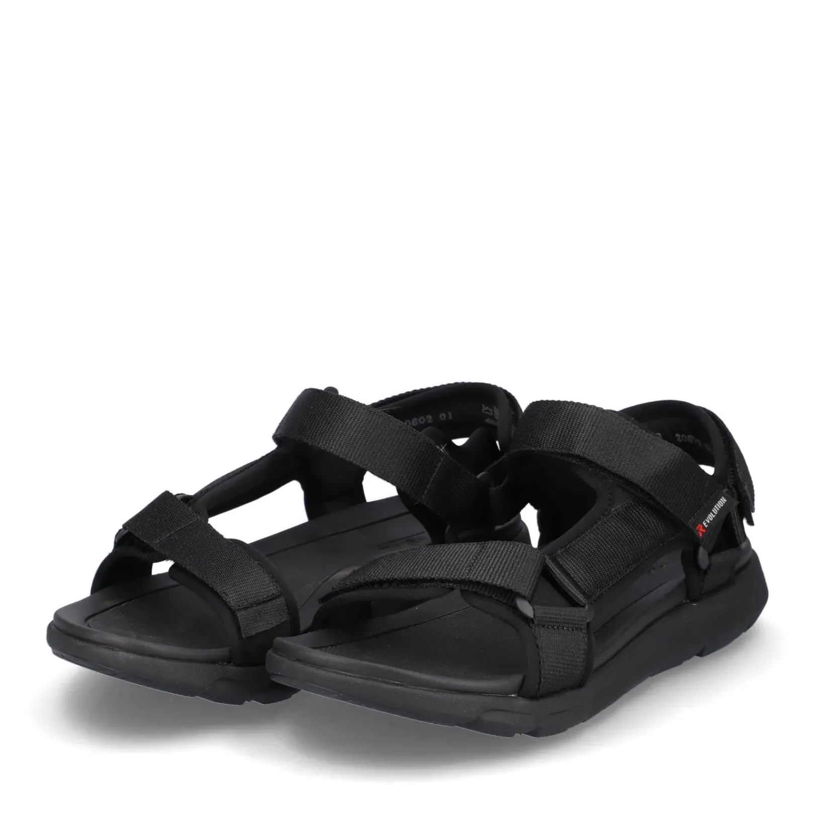 Fashion Rieker Meskie Sandaly Trekkingowe Deep Black