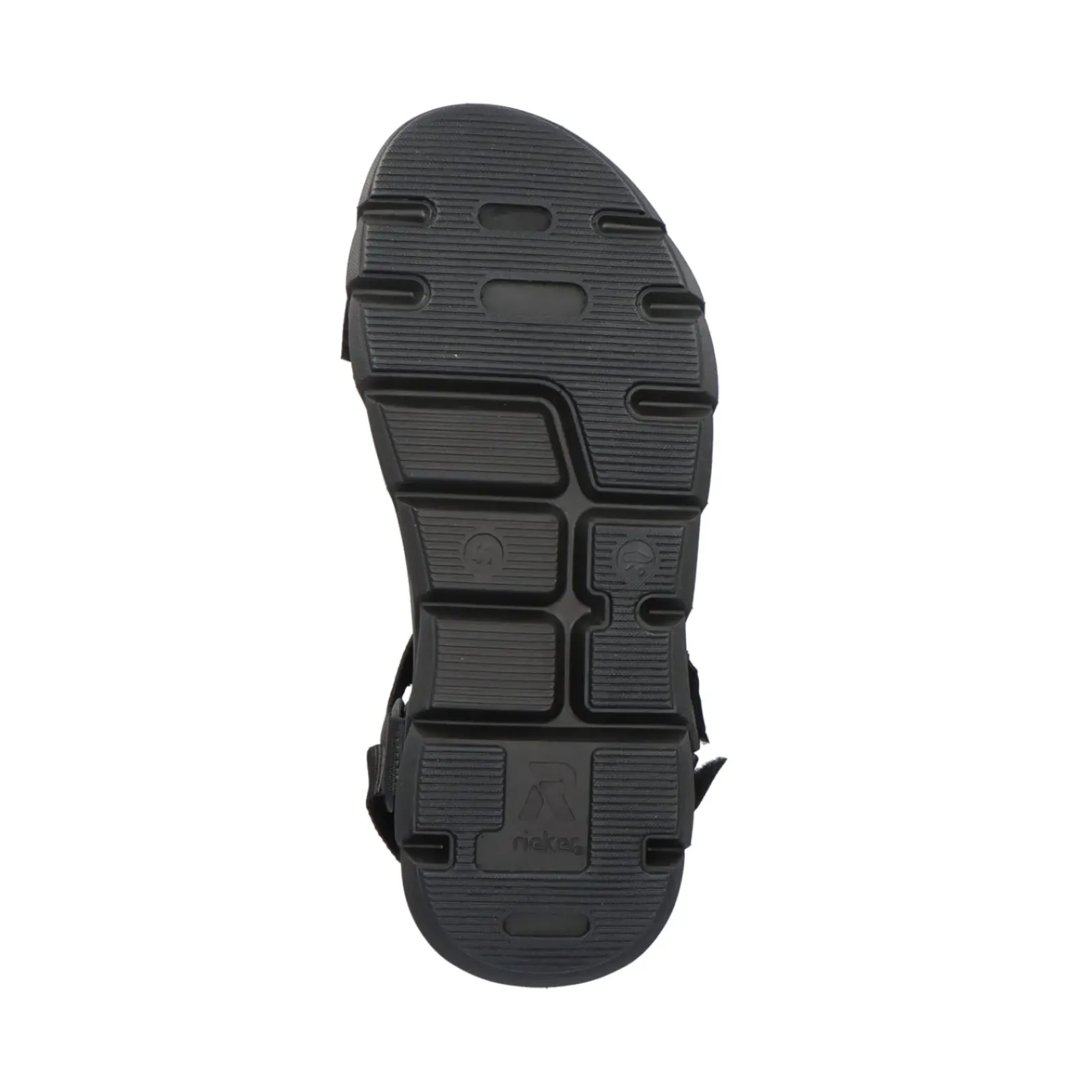 Fashion Rieker Meskie Sandaly Trekkingowe Deep Black