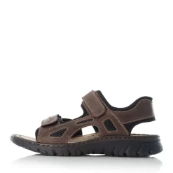 Outlet Rieker Meskie Sandaly Trekkingowe W Kolorze Ciemnobrazowym